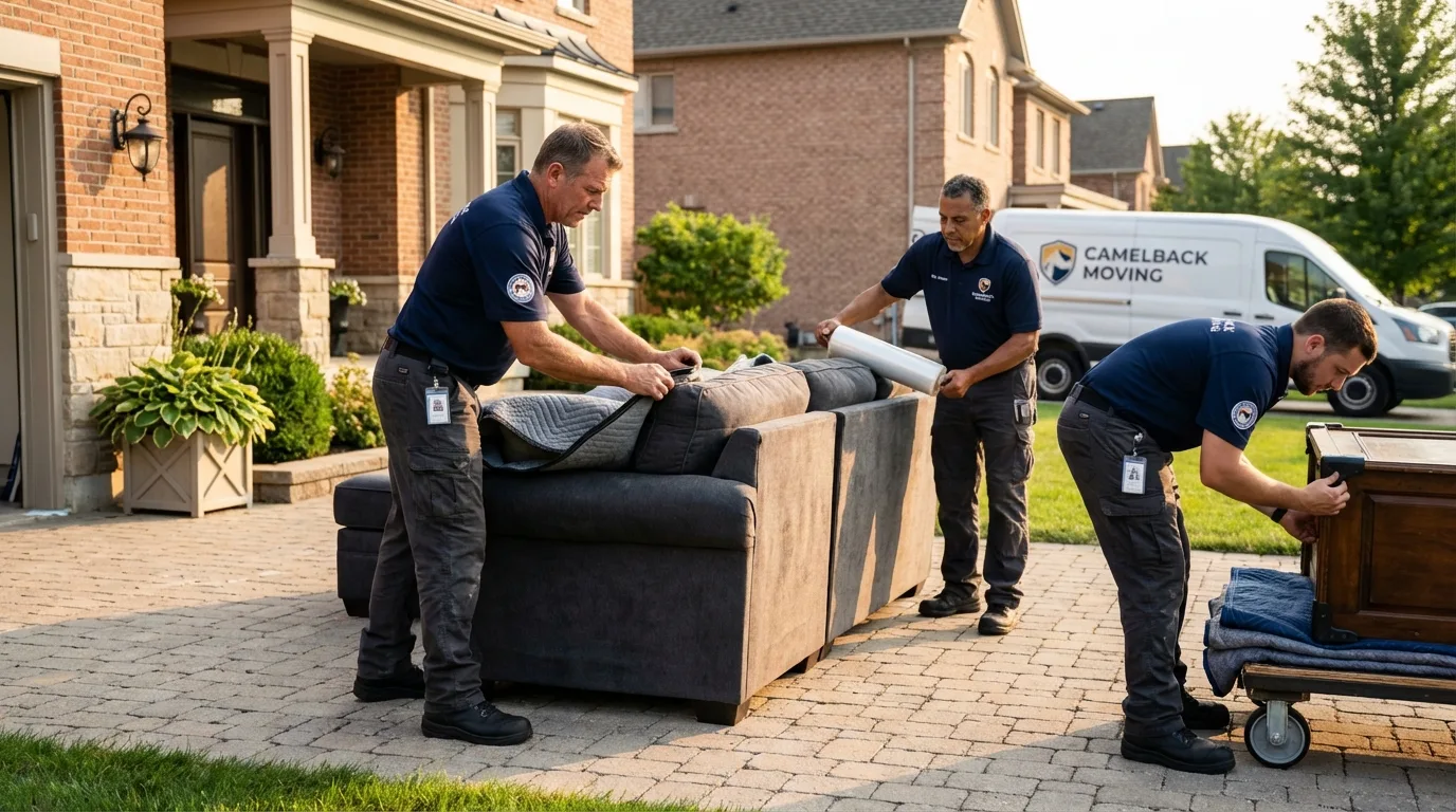 Large estate moving crew wrapping furniture in Calico Rock, AR